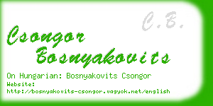 csongor bosnyakovits business card